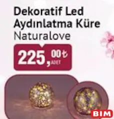 NATURALOVE DEKORATİF LED AYDINLATMA KÜRE